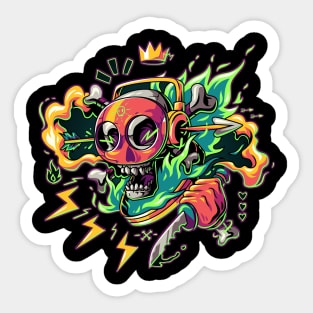 skull killer Sticker